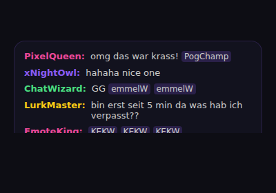 Chat-Overlay - Vorschau