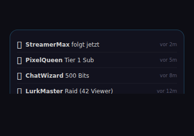 Event-Liste - Vorschau