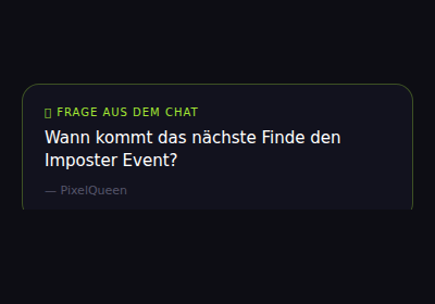 Q&A / Fragen - Vorschau