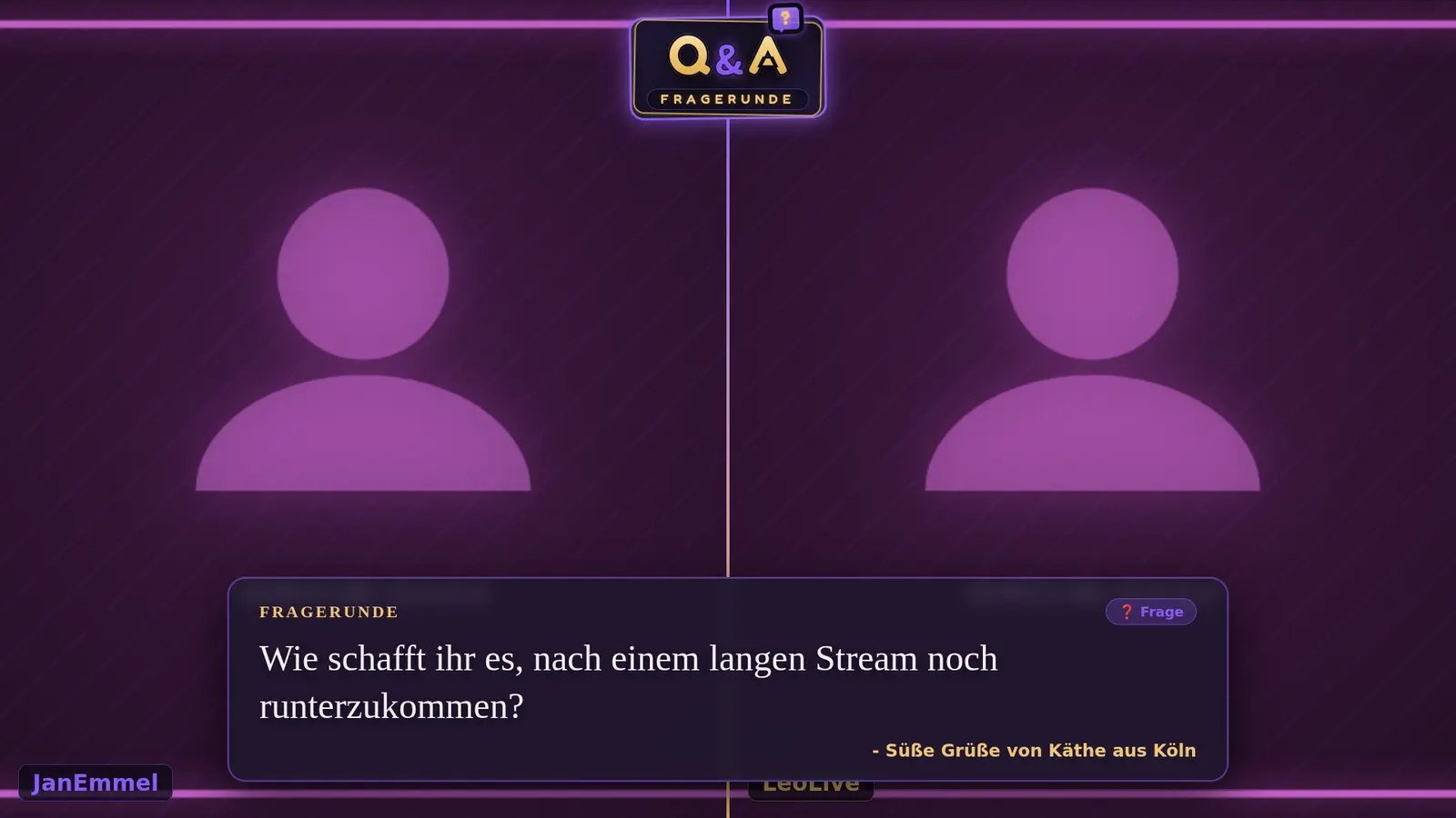 Q&A · Fragerunde: Beispielansicht 2 mit Beispielinhalten