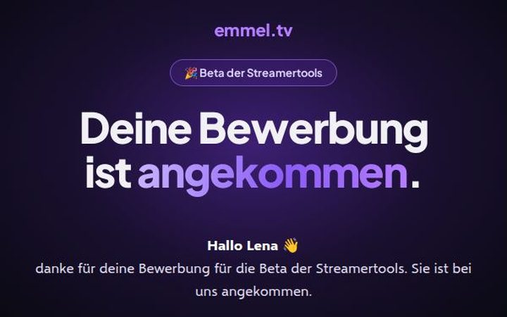 So sieht Schritt 02 aus: Bestätigung per Mail